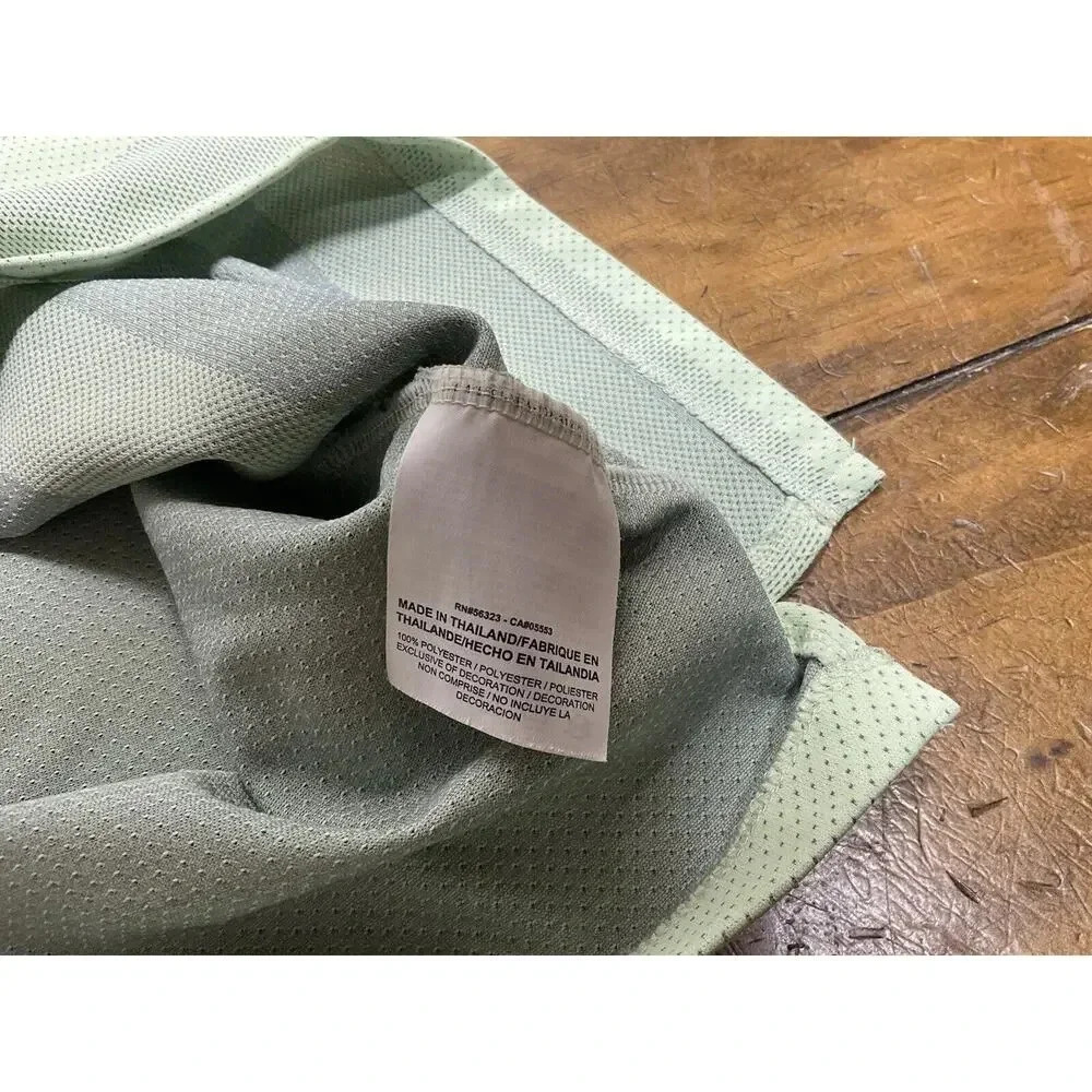 Nike Golf Zonal Cooling Men's Large Green Striped Short Sleeve Golf Polo Shirt - Picture 10 of 12